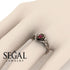Soft Flower And Leaves Ruby Ring- Adalyn no. 8